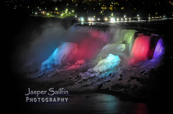 American Falls, Niagara Falls, at night